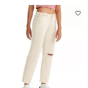 Women’s wedgie straight leg Levi’s size 29 new with tags raw hem so cute